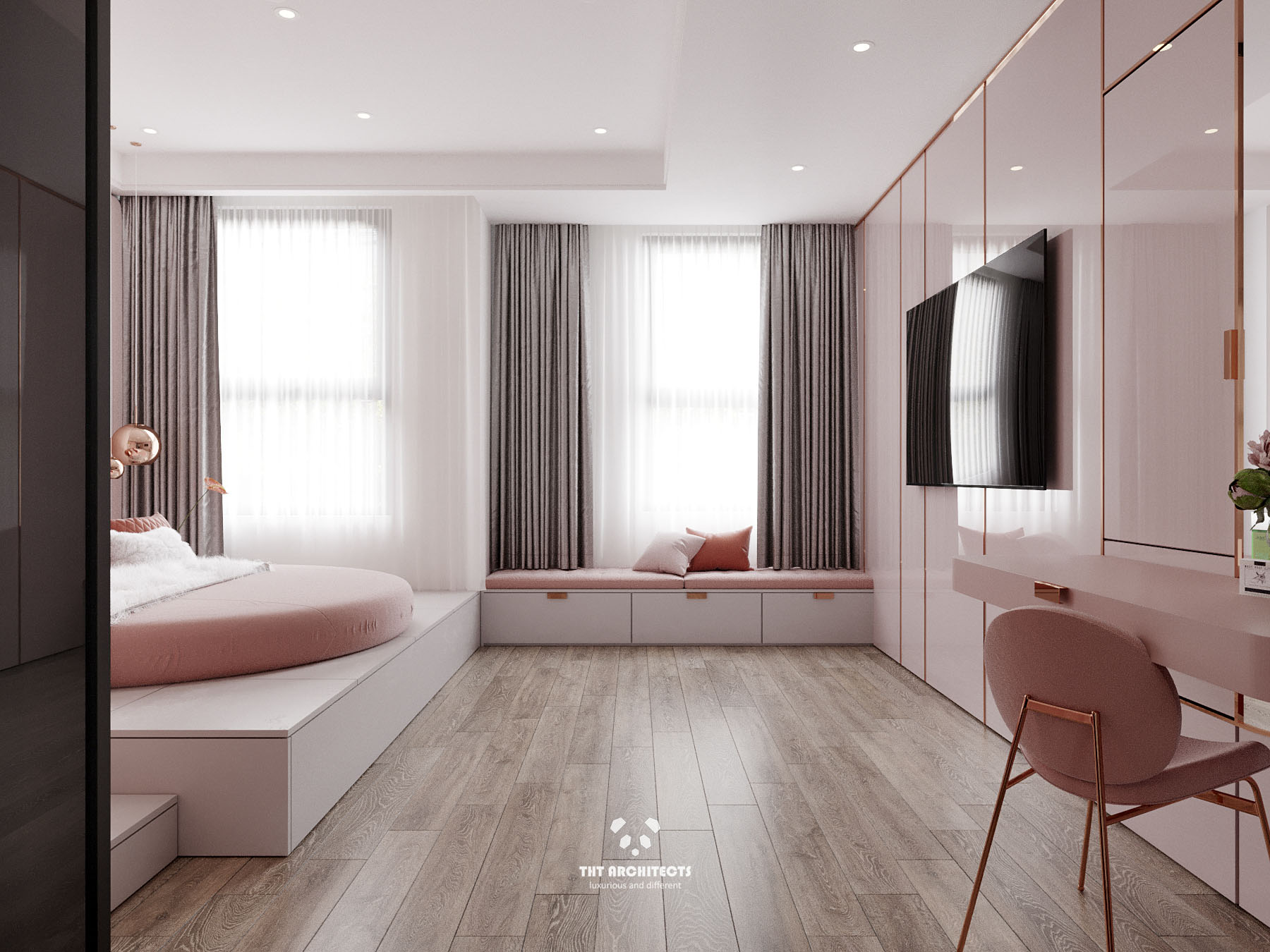 tht architects - Nhà chị Châu Đà Lạt - phòng ngủ master 03